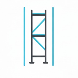 Icono andamios angostos