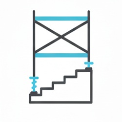 Icono andamios escaleras